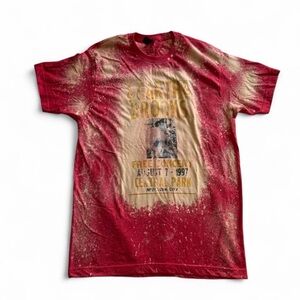 VTG 1997 Garth Brooks Central Park Concert Shirt Large Custom Bleach Dye